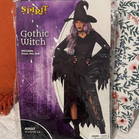 Spirit Gothic Witch Costume - Black and Purple - Picture 1 of 5